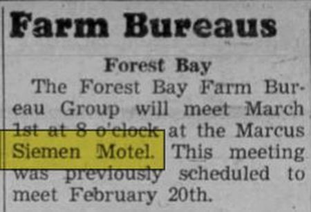 Windmill Motel (Siemen Motel) - Feb 1959 Article (newer photo)